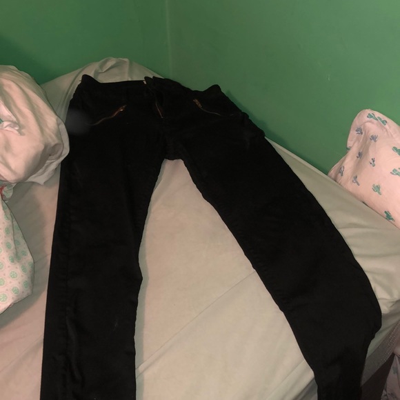 Black Jeans w/ Zippers - Picture 2 of 5